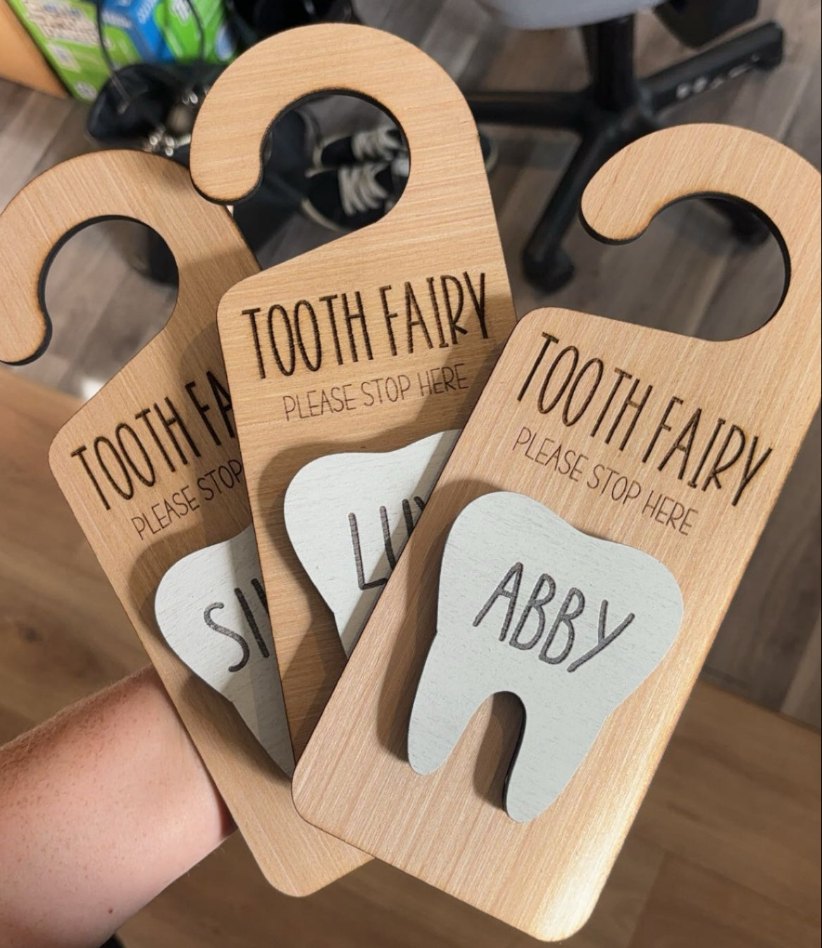 Tooth fairy door hanger