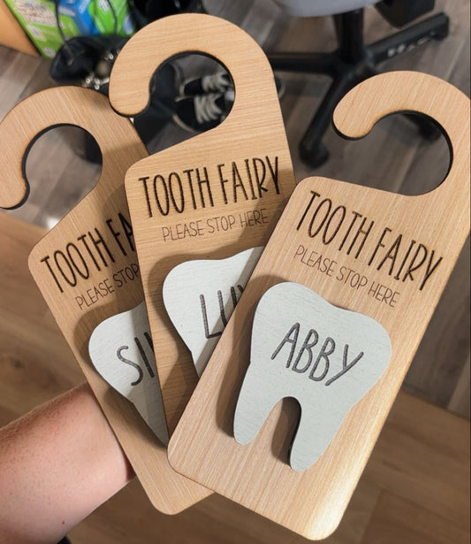 Tooth fairy door hanger