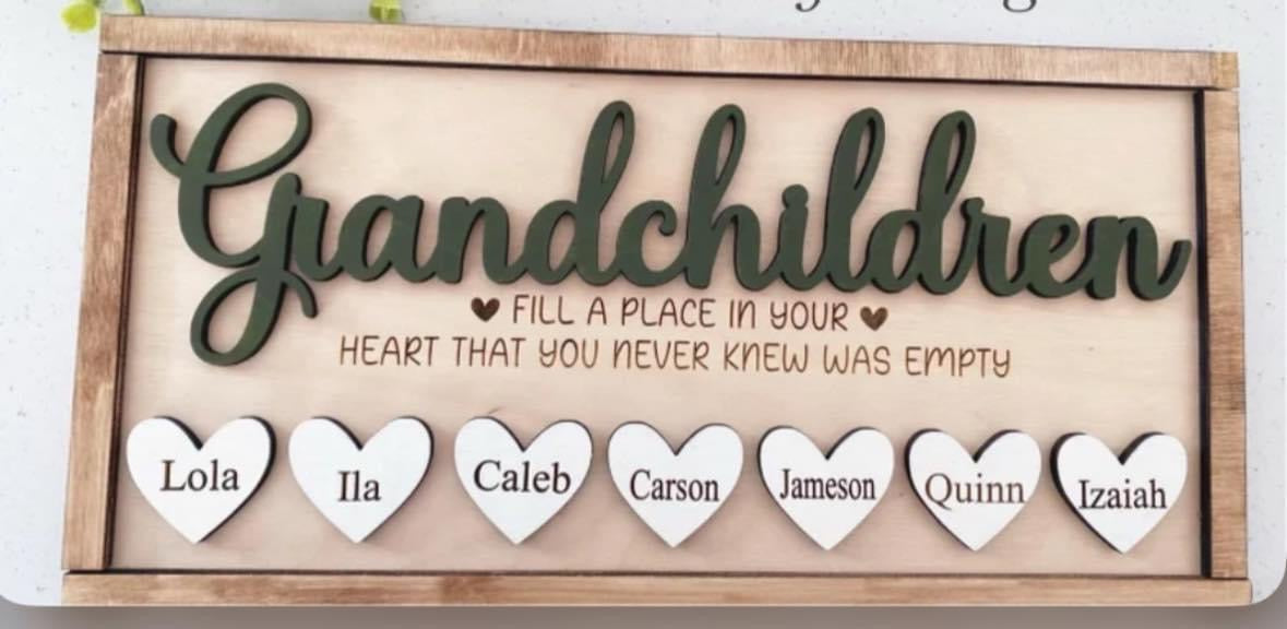 Grandchildren sign
