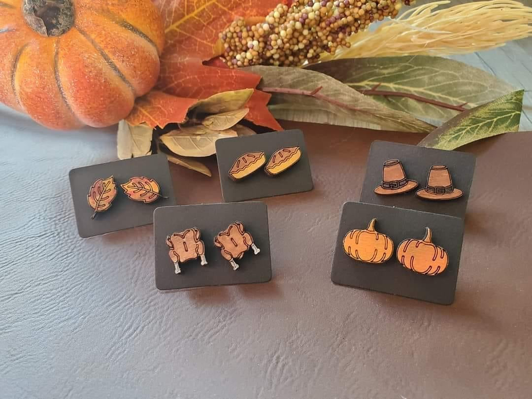 Five Piece Set Thanksgiving Earring Studs