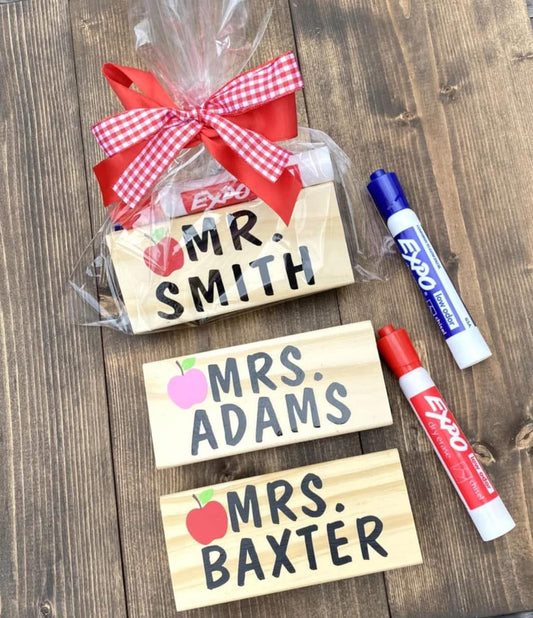 Heart teacher erasers