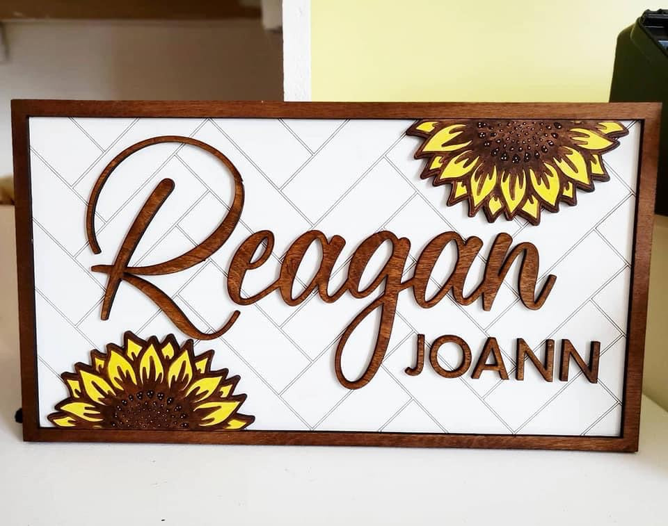 Sunflower Wooden Sign