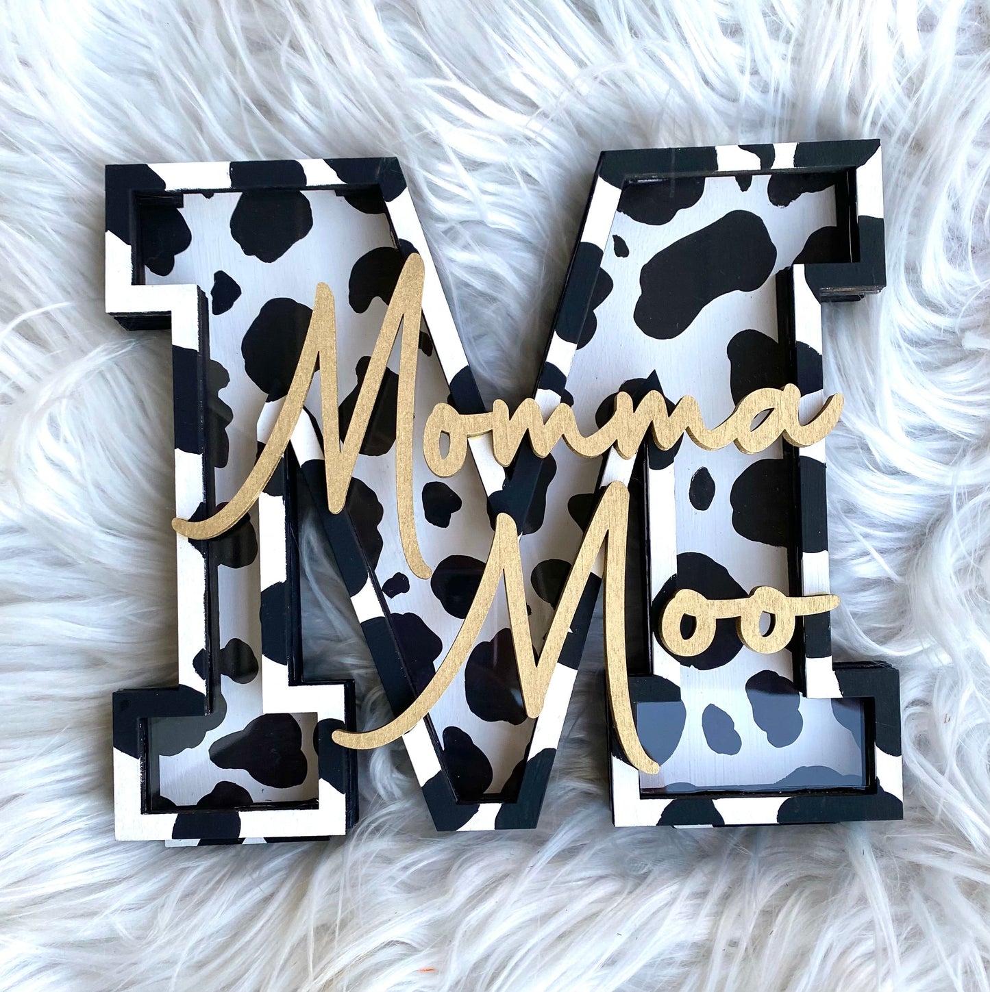 Cow Print Letter bank