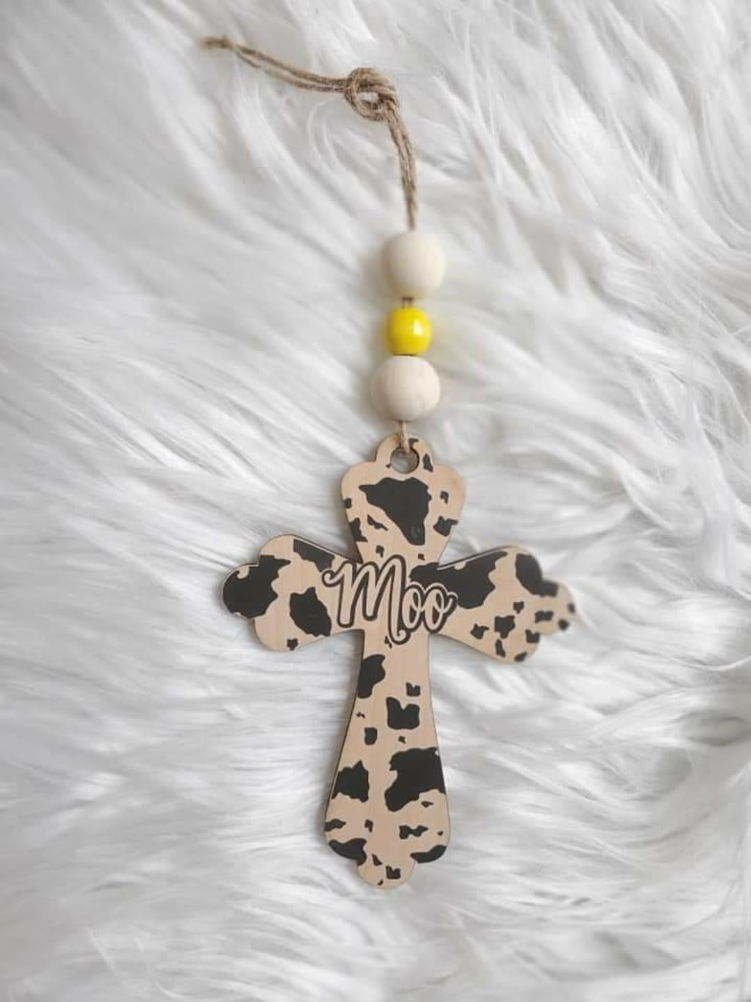 Cross Rearview Mirror Charm