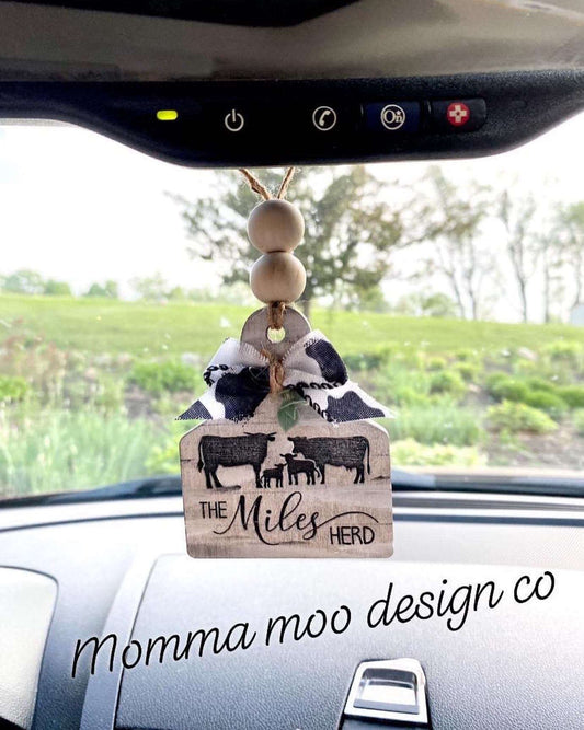 Cow Herd Car Charm