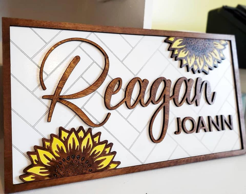 Sunflower Wooden Sign