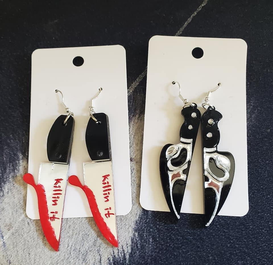 Knife earrings