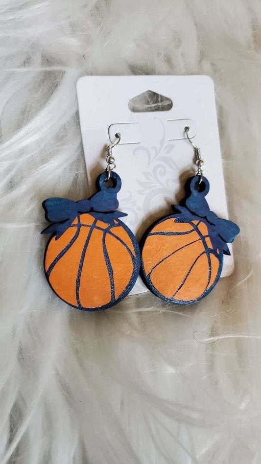 Cheer Basketball Earrings