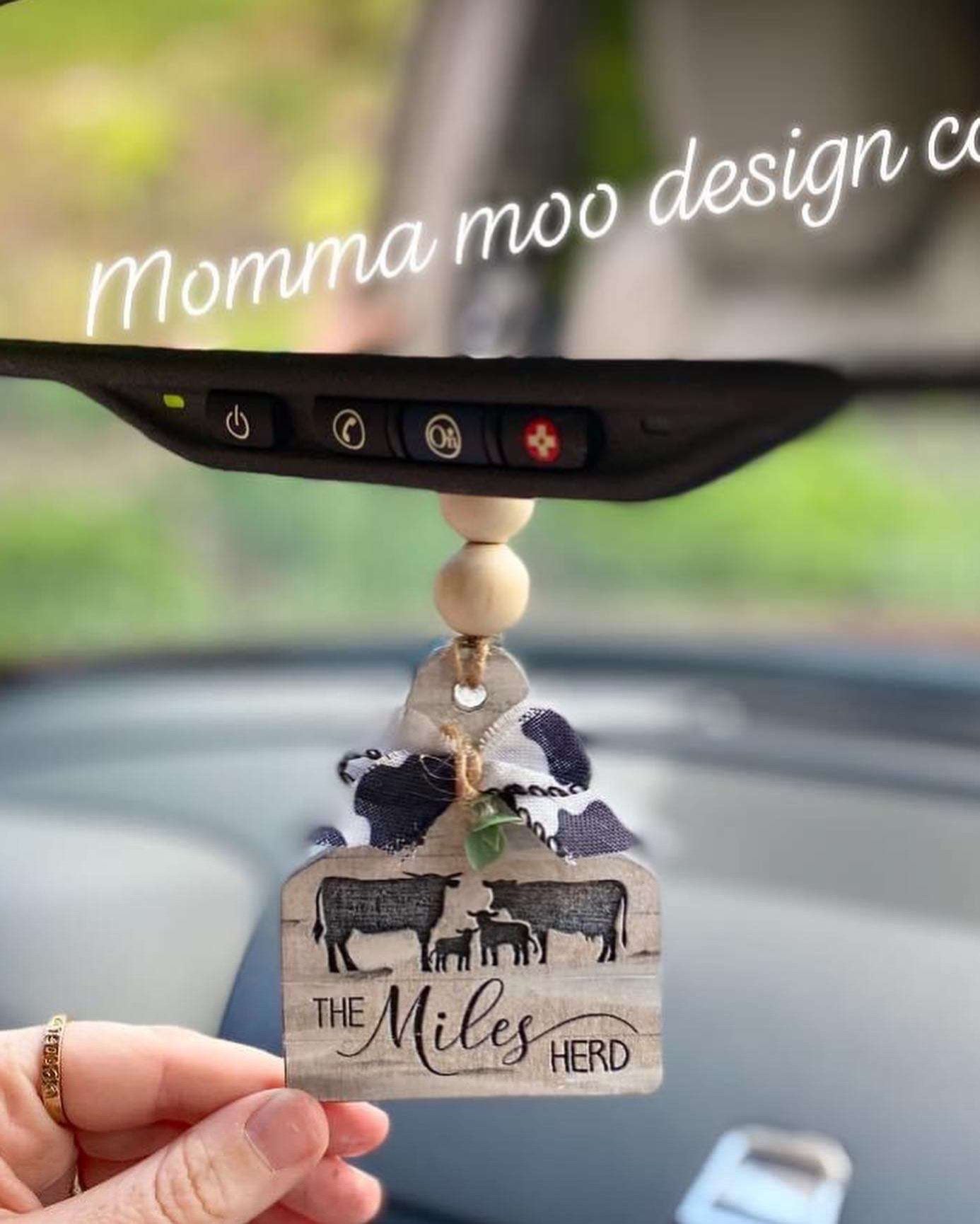 Cow Herd Car Charm