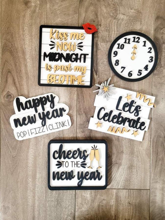 New Years Tier Tray Set