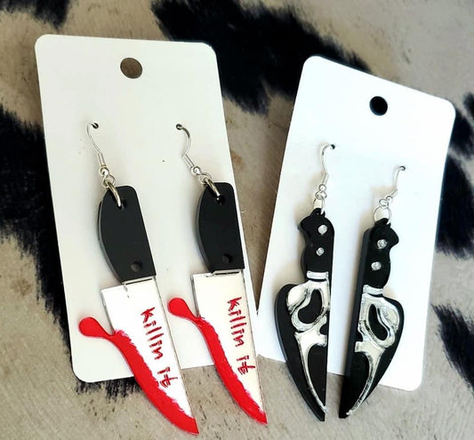 Knife earrings