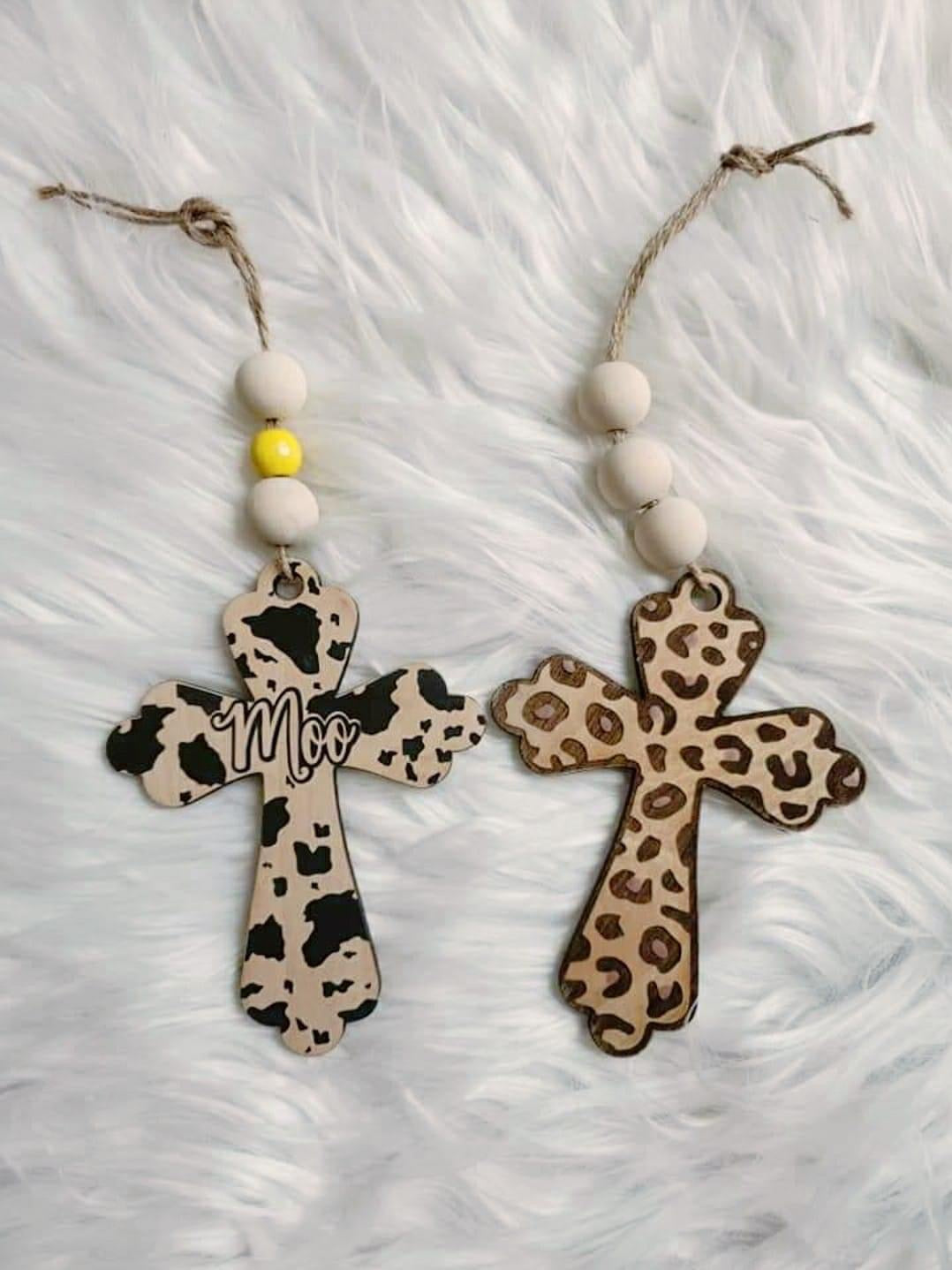 Cross Rearview Mirror Charm