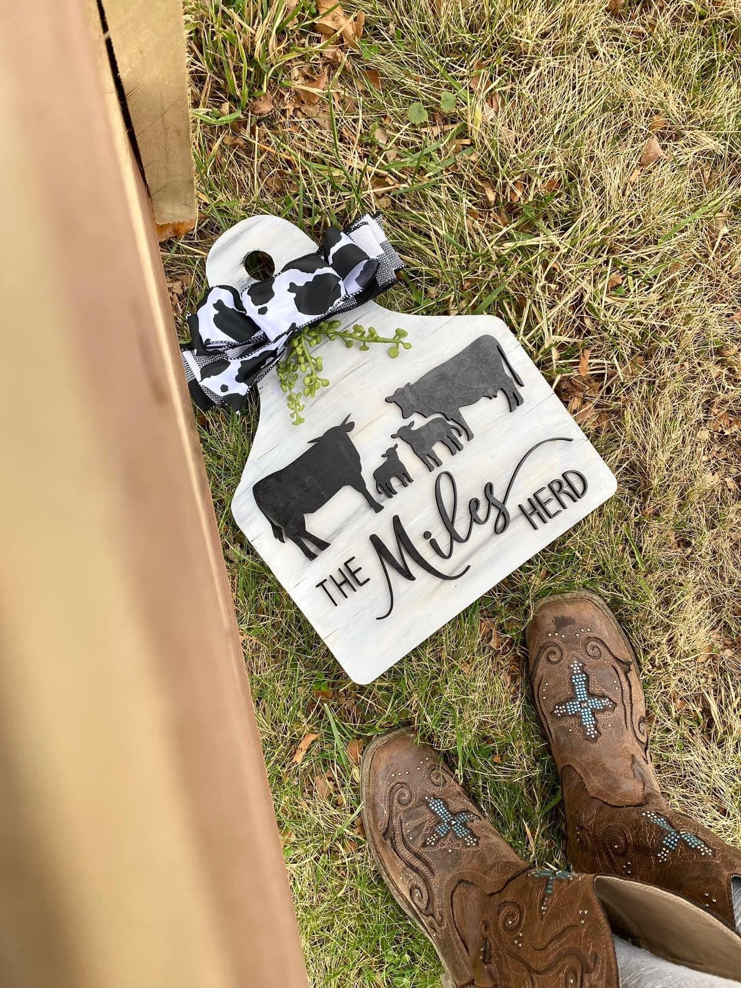 Family Cow Tag Sign