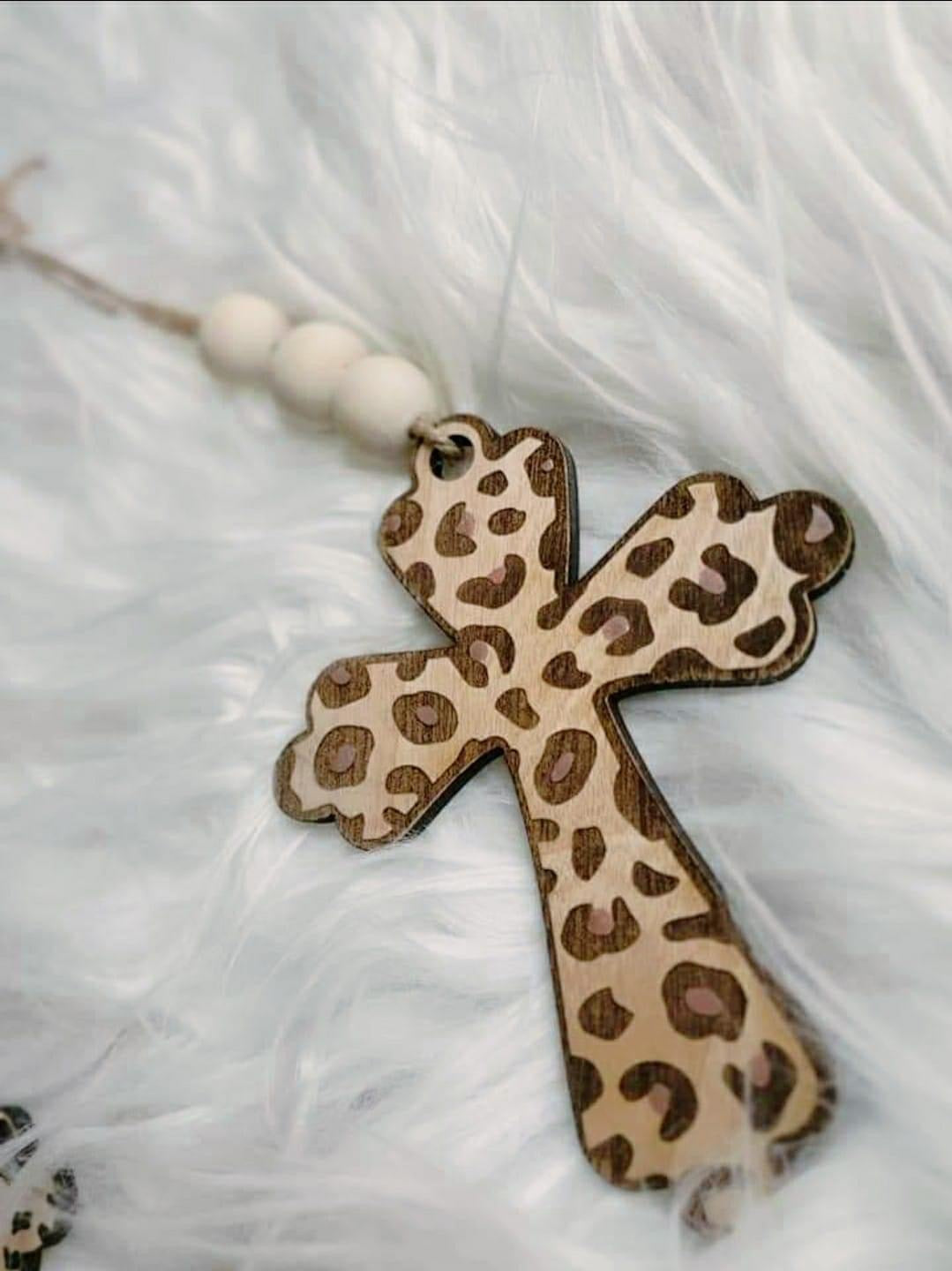 Cross Rearview Mirror Charm