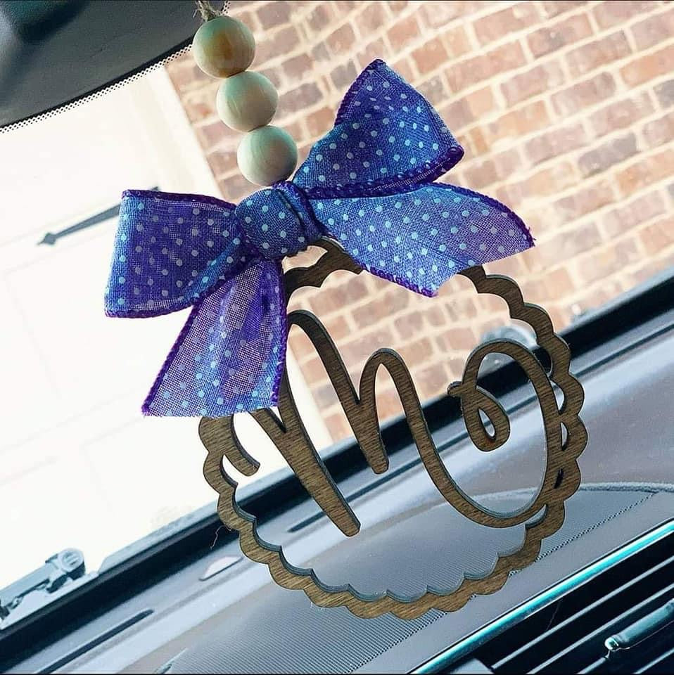 3.75” Letter Mirror Charms