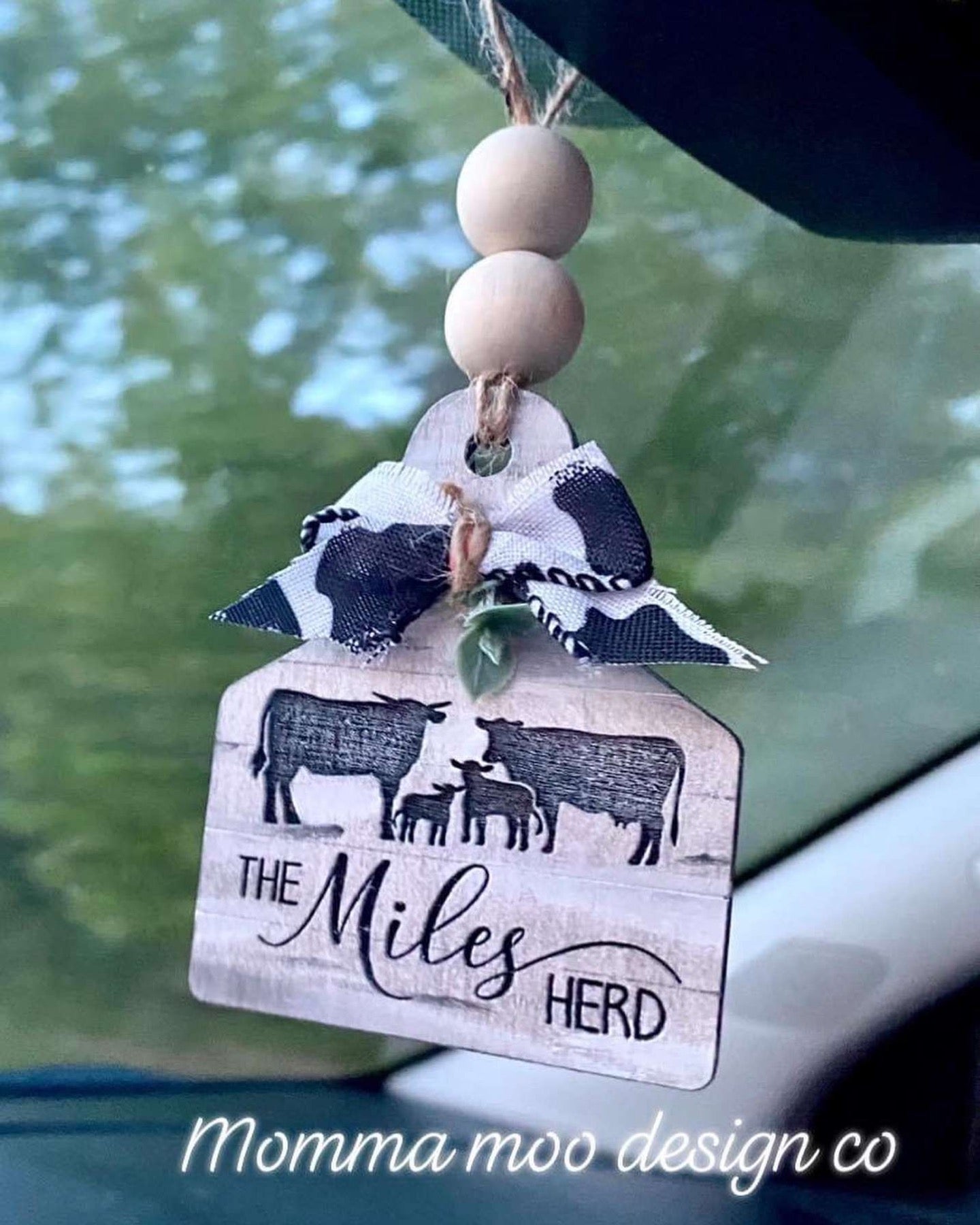 Cow Herd Car Charm