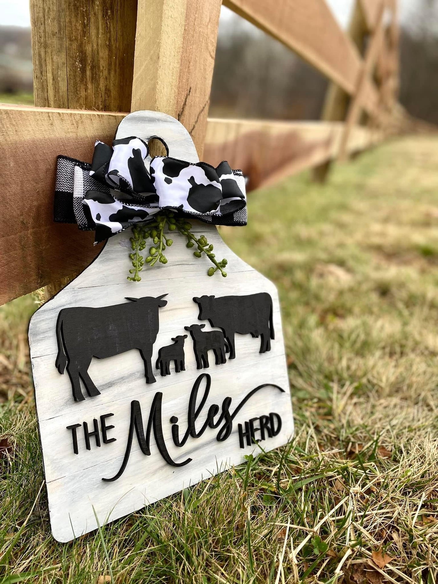 Family Cow Tag Sign